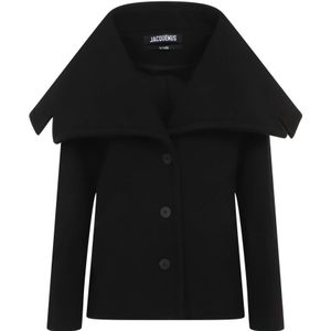Jacquemus - Le Caban Caruso - Jas - Zwart - Scheerwol/Katoen/Elastaan
