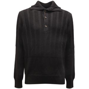 Paolo Pecora, Heren, Truien, Zwart, Maat: S Wol,