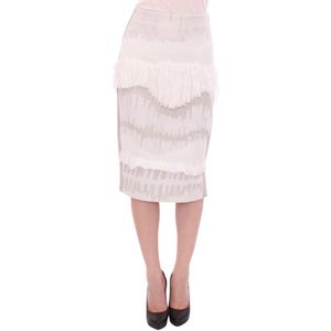 Arzu Kaprol, Dames, Rokken, Wit, Maat: S Leer,