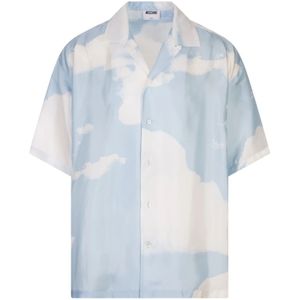 Moschino, Dames, Overhemden, Blauw, Maat: M Zijde,