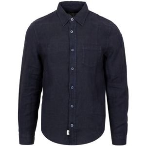 Blauer, Heren, Overhemden, Blauw, Maat: 3XL Linnen,