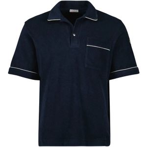 Moncler, Heren, Tops, Blauw, Maat: S Katoen,