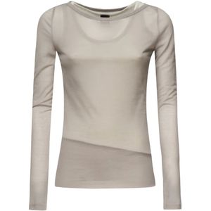 Pinko - Merci Maglia Jersey Garza - Top - Grijs - Katoen