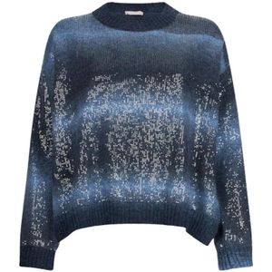 Liu Jo, Dames, Truien, Blauw, Maat: M