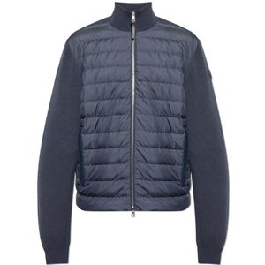 Moncler, Heren, Truien, Blauw, Maat: S Wol,