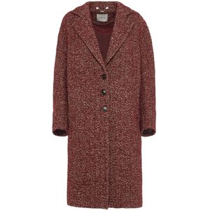 Manila Grace, Dames, Mantels, Paars, Maat: S Wol,