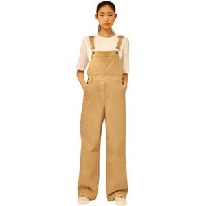 Semicouture, Dames, Jumpsuits & Playsuits, Bruin, Maat: XS Gabardine,