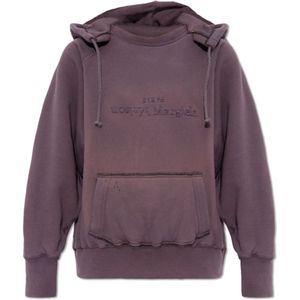Maison Margiela, Dames, Sweatshirts & Hoodies, Paars, Maat: XL Katoen,