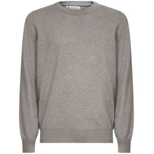 Brunello Cucinelli - Kasjmier Crewneck Sweater - Grijs - Heren