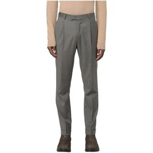 PT Torino, Heren, Broeken, Grijs, Maat: 2XL Wol,