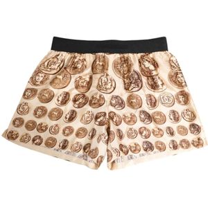 Dolce & Gabbana, Heren, Badkleding, Beige, Maat: M Zijde,