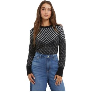 Guess, Dames, Tops, Zwart, Maat: S Jersey,