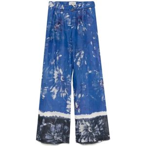 Ermanno Scervino, Dames, Broeken, Blauw, Maat: XS Katoen,