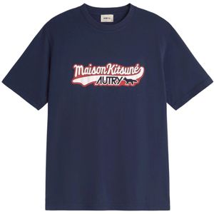 Autry, Heren, Tops, Blauw, Maat: 2XL Katoen,