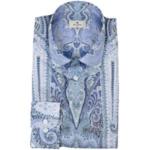 Etro, Heren, Overhemden, Blauw, Maat: XL Katoen,