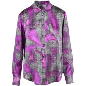 Sleep No More, Dames, Blouses & Shirts, Veelkleurig, Maat: S Zijde,