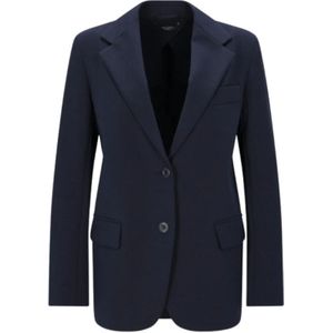 Max Mara, Dames, Jassen, Blauw, Maat: L Katoen,