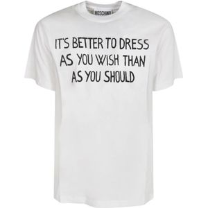 Moschino, Heren, Tops, Wit, Maat: M