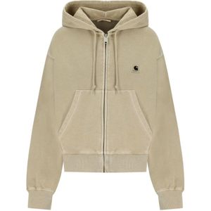 Carhartt Wip, Heren, Sweatshirts & Hoodies, Beige, Maat: XS Katoen,