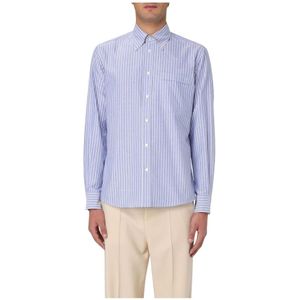 Valentino, Heren, Overhemden, Blauw, Maat: XL Katoen,