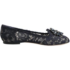 Dolce & Gabbana, Dames, Schoenen, Blauw, Maat: 36 1/2 EU Katoen,
