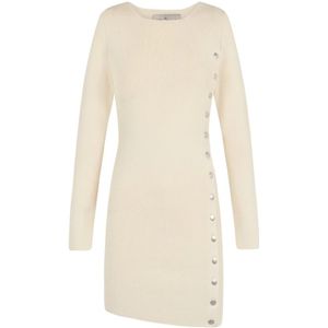 Cortana, Dames, Jurken, Beige, Maat: S Zijde,