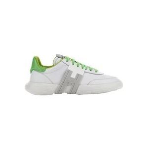 Groene platte schoenen met Hogan-3R stijl , White , Heren , Maat: 43 1/2 EU