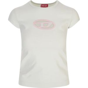 Diesel, Dames, Tops, Wit, Maat: S Katoen,