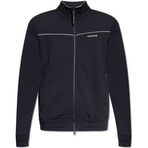 Moncler, Heren, Sweatshirts & Hoodies, Blauw, Maat: S Katoen,