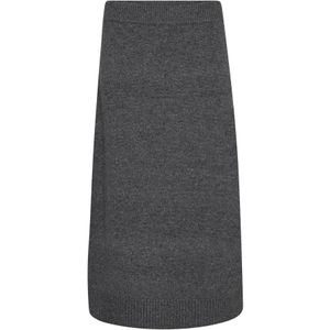 MOS Mosh - Mmbryndis Knit Skirt - Grijze Maxirok - Wol