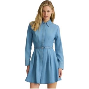 Liu Jo, Dames, Jurken, Blauw, Maat: M Denim,