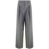 Weekend Max Mara - ADELFI - Wide Leg Bandplooibroek - Mêlee - Zuivere Scheerwol