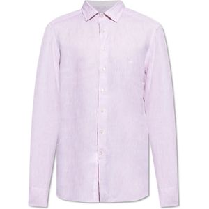 Etro, Heren, Overhemden, Roze, Maat: M Linnen,