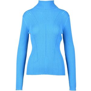 Twinset, Dames, Truien, Blauw, Maat: XL Viscose,