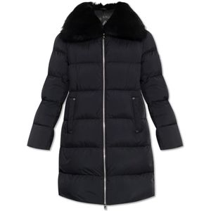 Moose Knuckles, Dames, Mantels, Zwart, Maat: L Nylon,