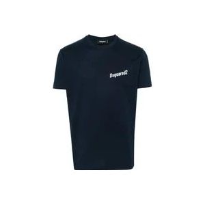 Dsquared2 Stijlvolle T-Hemden , Blue , Heren , Maat: S