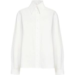 Birgitte Herskind, Dames, Blouses & Shirts, Wit, Maat: S Katoen,