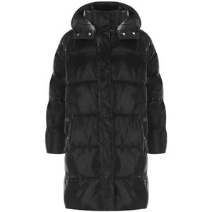 Elisabetta Franchi, Dames, Mantels, Zwart, Maat: XS Satijn,