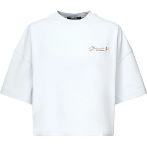 Jacquemus, Dames, Tops, Wit, Maat: M Katoen,