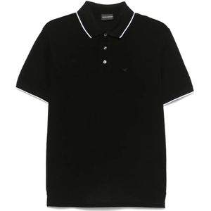 Emporio Armani, Heren, Tops, Zwart, Maat: S Katoen,