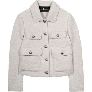 Luisa Cerano - Boiled Wool Jacket - Beige - Dames - Wolmix