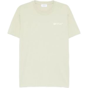 Off White, Heren, Tops, Groen, Maat: M Katoen,