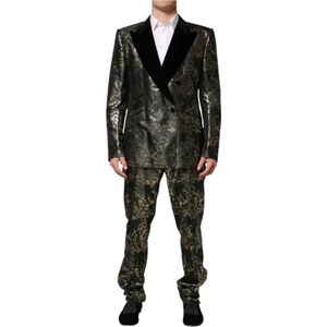 Dolce & Gabbana, Heren, Pakken, Grijs, Maat: 3XL Zijde,