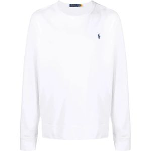 Ralph Lauren - Sweatshirt - Wit - 100% Katoen - Ronde Hals - Lange Mouwen