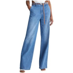 Liu Jo, Dames, Broeken, Blauw, Maat: W25 Katoen,