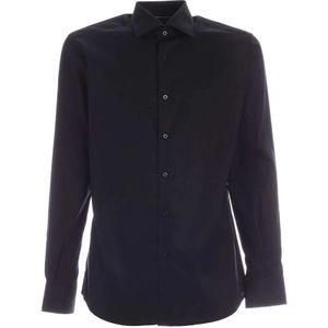 Karl Lagerfeld, Heren, Overhemden, Zwart, Maat: 2XL Katoen,