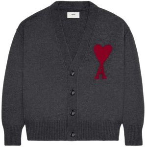 Ami Paris, Dames, Truien, Grijs, Maat: L Wol,