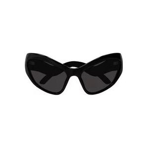Balenciaga Zwarte zonnebril voor vrouwen , Black , Dames , Maat: 59 MM