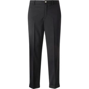 Roberto Cavalli, Heren, Broeken, Zwart, Maat: M Wol,