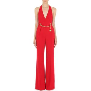 Moschino, Dames, Jumpsuits & Playsuits, Rood, Maat: 2XS